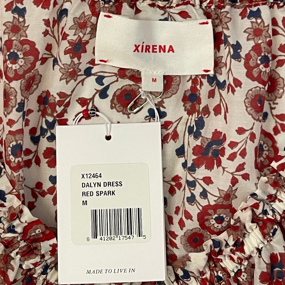 NWT XIRENA Dalyn Dress in Red Spark - Bohemian Floral Print Mini - Size M - Picture 5 of 7